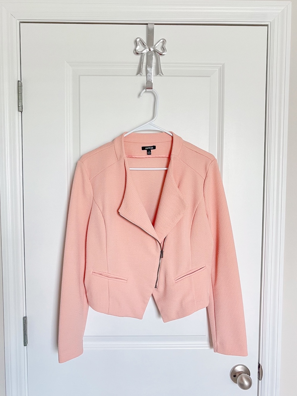 Apt. 9 | Women's Asymmetrical | Light Pink | Cropped Blazer